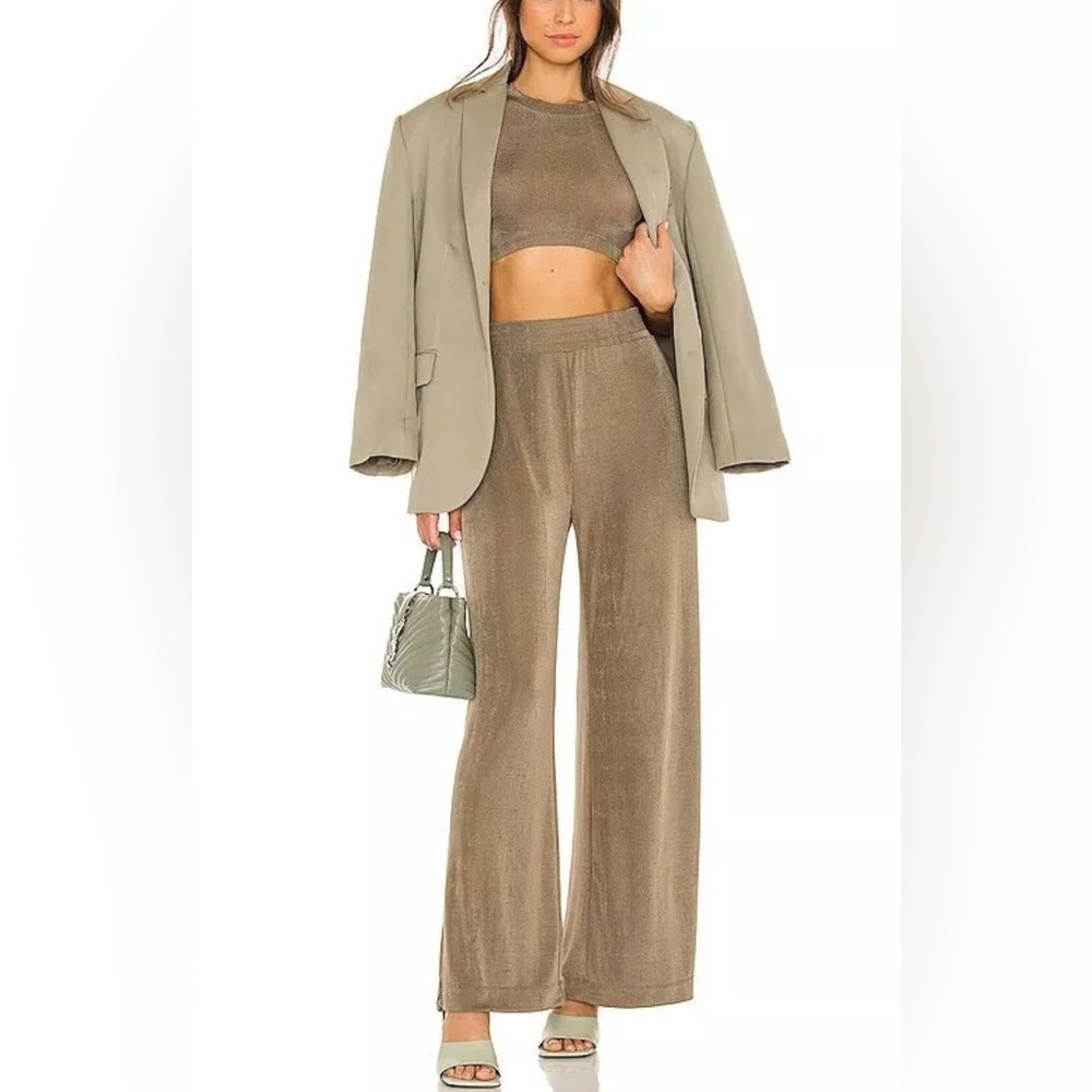 ALIX NYC Gates Pants Moss Green Wide Leg Relaxed Fit